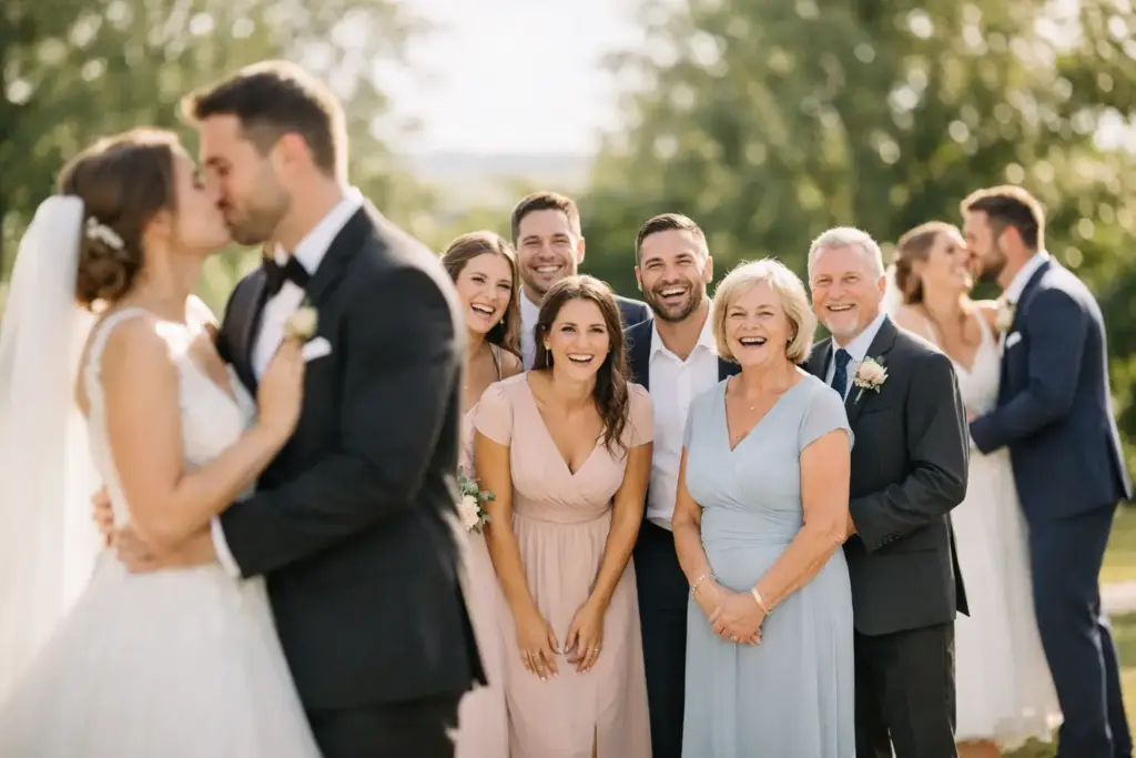 Gruppenfotos auf der Hochzeit organisieren
