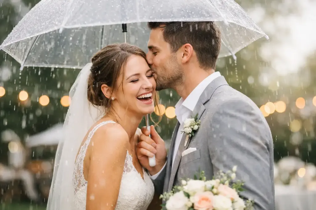 Hochzeitsfotos bei Regen planen und entspannt bleiben